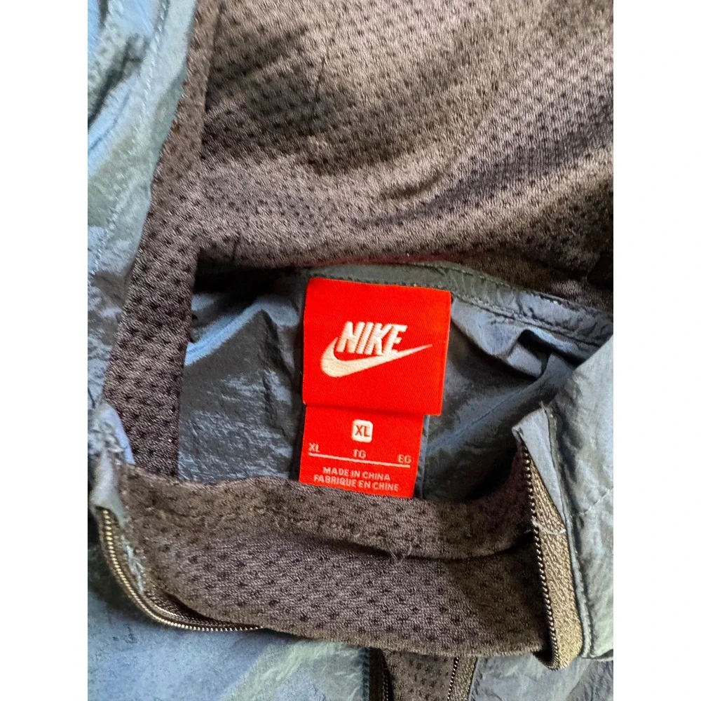 Nike‎ Sleeveless Hooded Anorak Vest Blue XL Athletic Sportswear $89